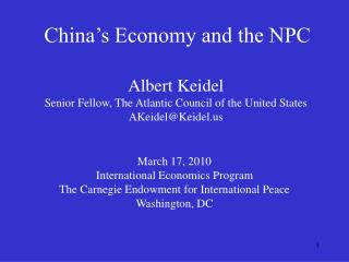 China’s Economy and the NPC