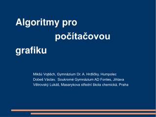 Algoritmy pro