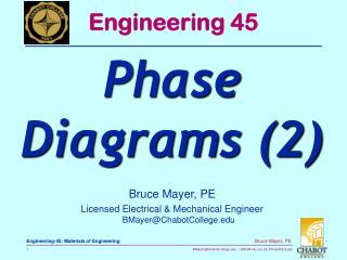 Bruce Mayer, PE Licensed Electrical &amp; Mechanical Engineer BMayer@ChabotCollege