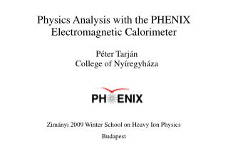 Physics Analysis with the PHENIX Electromagnetic Calorimeter