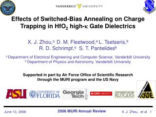Effects of Switched-Bias Annealing on Charge Trapping in HfO 2 high-  Gate Dielectrics