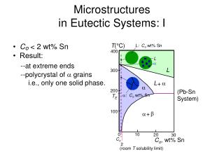 Microstructures in Eutectic Systems: I
