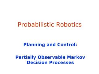 Probabilistic Robotics