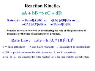 Reaction Kinetics