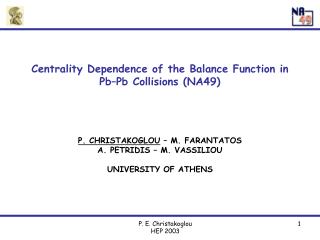 Centrality Dependence of the Balance Function in Pb–Pb Collisions (NA49)