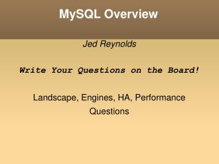 MySQL Overview