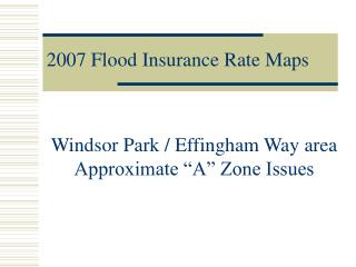 2007 Flood Insurance Rate Maps