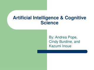 Artificial Intelligence &amp; Cognitive Science