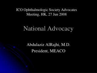 National Advocacy