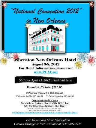 “National Convention 2012” in New Orleans