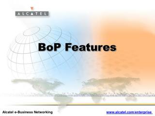 BoP Features