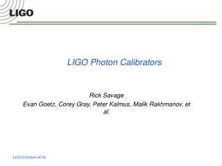 LIGO Photon Calibrators