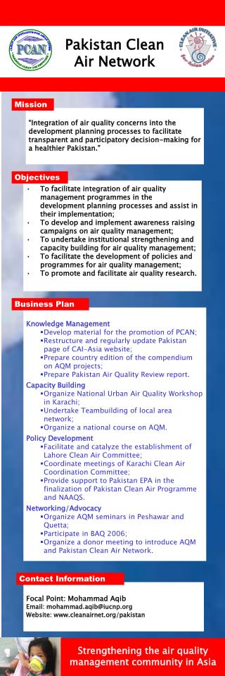 Knowledge Management Develop material for the promotion of PCAN;