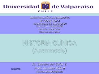 HISTORIA CLÍNICA (Anamnesis)