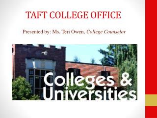 TAFT COLLEGE OFFICE