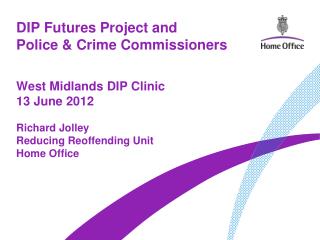 Police and Crime Commissioners