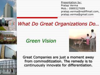 What Do Great Organizations Do… Green Vision