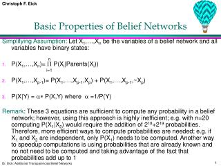 Basic Properties of Belief Networks