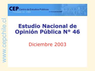 Estudio Nacional de Opinión Pública N° 46
