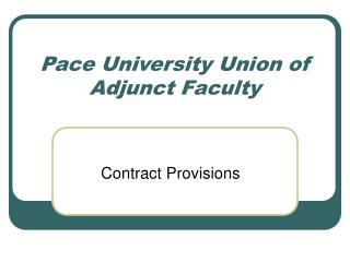 Pace University Union of Adjunct Faculty