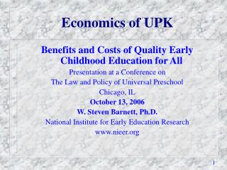 Economics of UPK