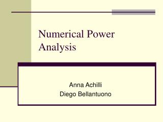 Numerical Power Analysis