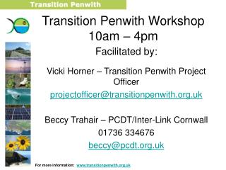 Transition Penwith Workshop 10am – 4pm