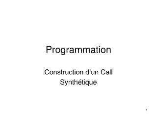 Programmation