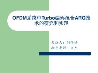 OFDM 系统中 Turbo 编码混合 ARQ 技术的研究和实现