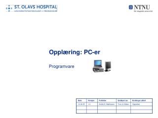 Opplæring: PC-er