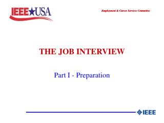 THE JOB INTERVIEW