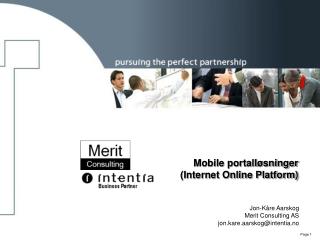 Mobile portalløsninger (Internet Online Platform)