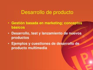 Desarrollo de producto