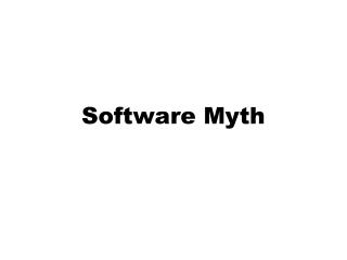 Software Myth