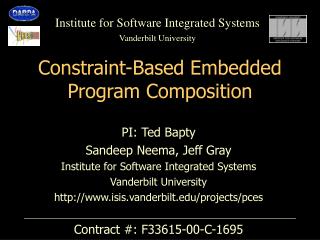 Constraint-Based Embedded Program Composition
