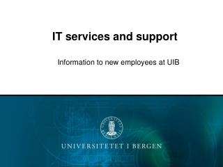 IT services and support