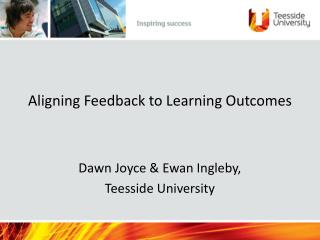 Aligning Feedback to Learning Outcomes