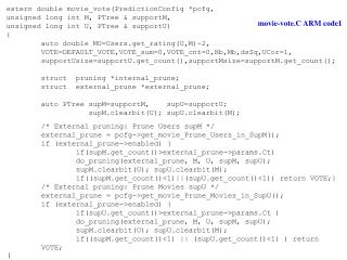 extern double movie_vote(PredictionConfig *pcfg, unsigned long int M, PTree &amp; supportM,