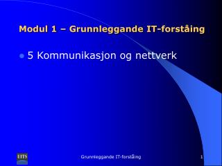 Modul 1 – Grunnleggande IT-forståing