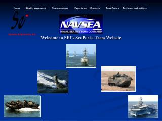 Welcome to SEI’s SeaPort-e Team Website