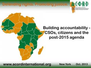 Building accountability - CSOs, citizens and the post-2015 agenda