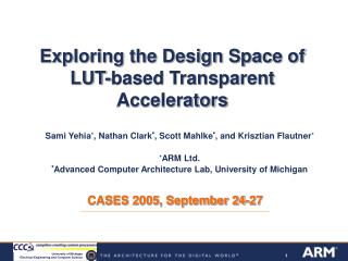 Exploring the Design Space of LUT-based Transparent Accelerators