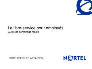 Le libre-service pour employés Guide de démarrage rapide