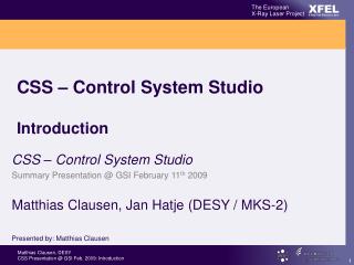 CSS – Control System Studio Introduction