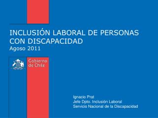 INCLUSIÓN LABORAL DE PERSONAS CON DISCAPACIDAD Agoso 2011