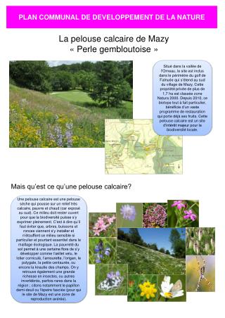 PLAN COMMUNAL DE DEVELOPPEMENT DE LA NATURE