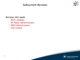 Subsystem Reviews