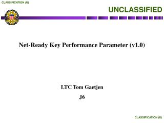 Net-Ready Key Performance Parameter (v1.0)