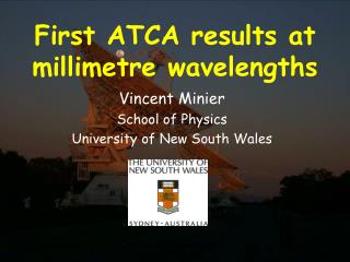 First ATCA results at millimetre wavelengths