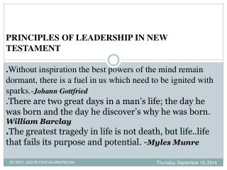 WHO IS A LEADER?